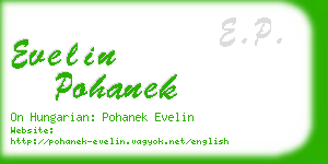 evelin pohanek business card